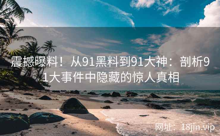 震撼曝料！从91黑料到91大神：剖析91大事件中隐藏的惊人真相