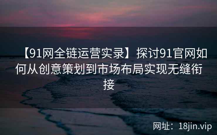 【91网全链运营实录】探讨91官网如何从创意策划到市场布局实现无缝衔接 【91网全链运营实录】探讨91官网如何从创意策划到市场布局实现无缝衔接