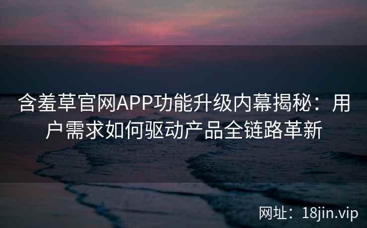含羞草官网APP功能升级内幕揭秘：用户需求如何驱动产品全链路革新